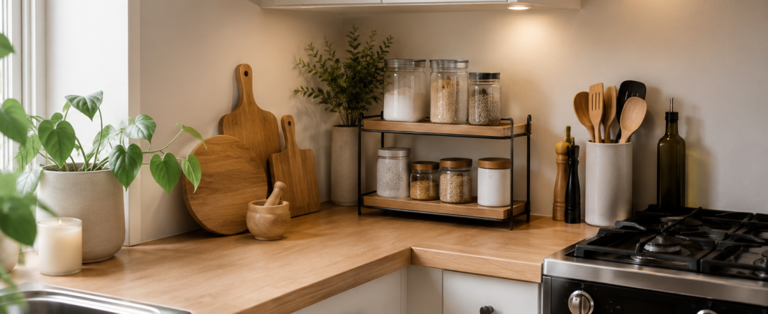 How to Create More Counter Space in a Tiny Kitchen